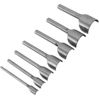 OEM Juego De 7 Punzones Para Cuero Con Forma De Arco, Ideales Para Cortar Y Coser Cuero, Cortar Extremos De Cinturones (10-40 Mm) - Crezuo