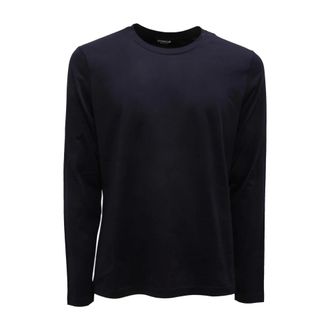 Dondup Regular-fit Crew-neck T-shirt - male - Dondup - Long Sleeve T-Shirts - Blue - M - Tops