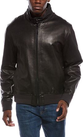 Vince Harrington Leather Bomber Jacket