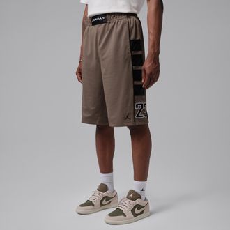 Nike Jordan Mens Jordan Brooklyn Mesh Cat Scratch Shorts in Brown | IF1919-274