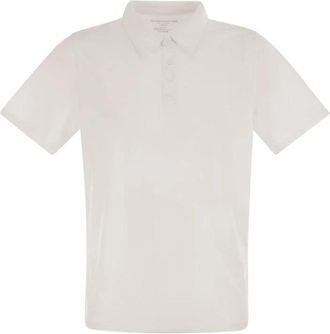 Majestic Filatures Poloshirt met korte mouwen - Heren - Polos - Wit - XL - Katoen - Tops
