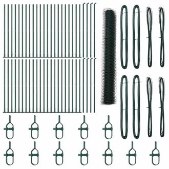 Berkfield Home Hexagon Fence Green 1, 2x100 m Steel