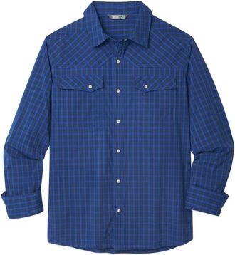 Stio | Mens Eddy Shirt Long Sleeve, Size Extra Extra Extra Large in Intrinsic Blue Plaid