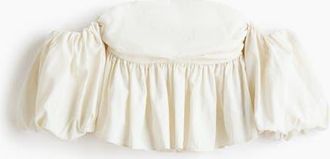 H&M Off-the-shoulder Top in Cream at Nordstrom, Size Xx-Large