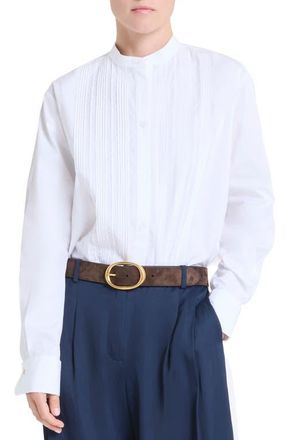 TWP Painter Pintuck Cotton Shirt in White at Nordstrom, Size X-Large