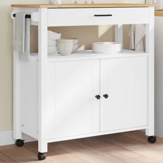vidaXL Carrito De Cocina Monza Madera Maciza De Pino 84x40x88,5 Cm Vidaxl