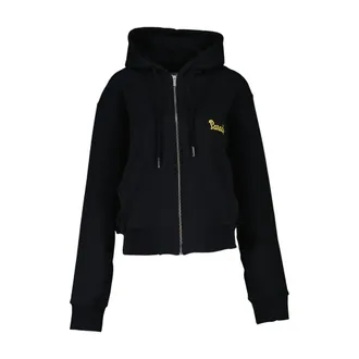 3.Paradis Womens Peter Pan Embroidered Cotton Hoodie Black