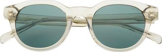 Freyrs Eyewear Cameron Round Sunglasses in Crystal Gray at Nordstrom