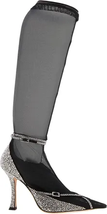 Jimmy Choo London X Mugler Hoisery Mesh Pumps