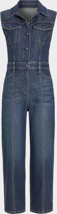 Ramy Brook Jessie Cropped Denim Jumpsuit