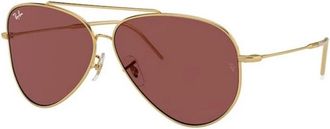 Ray-Ban Aviator Reverse Zonnebril - Heren - Zonnebrillen - Geel - 59 MM - Accessoires