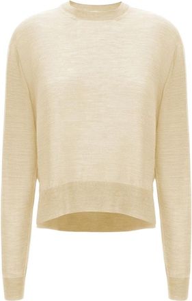 Jil Sander Round-neck Truien - Dames - Ronde hals truien - Geel - S - Truien & Vesten