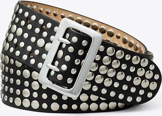 Tory Burch Womens 2 Studded Belt, size XS/S