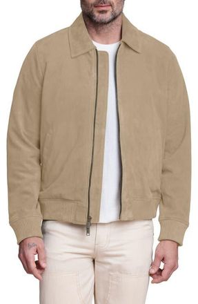 Bagatelle Suede Bomber Jacket in Sand at Nordstrom, Size X-Large
