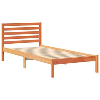 Berkfield Home with Headboard Wax brown 80 x 210 cm Solid pine wood