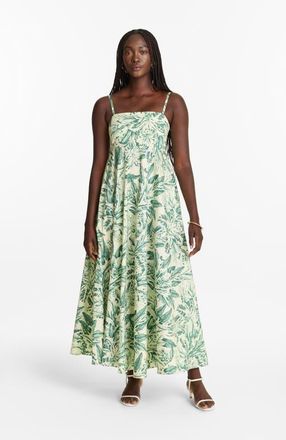 Diarrablu Toile Olive Oria Midi Dress Cotton Poplin at Nordstrom, Size Xx-Large