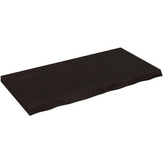 vidaXL Vidaxl - Estante Pared Madera Roble Tratada Marr&oacute;n Oscuro 120x60x(2-6)cm