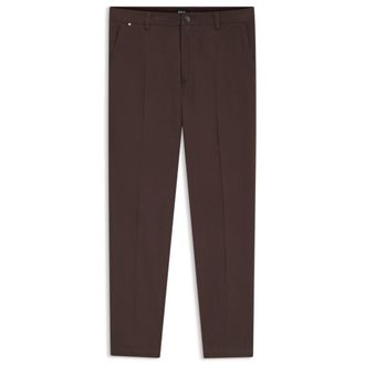 BOSS Modern-fit pants in stretch-cotton twill