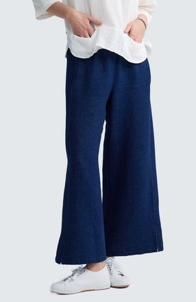 Luukaa D'Celli Azalea Denim Muslin Pants in Navy Denim at Nordstrom, Size 10