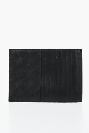 Bottega Veneta Woven Leather Cardholder with Zip Closure Bottega Veneta