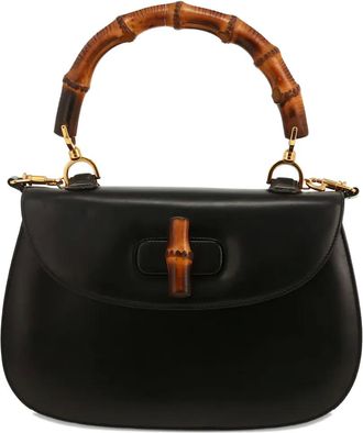 Gucci 1990s medium Bamboo shopper - Zwart