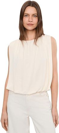 Vince Bubble Top Womens Clothing Porcelain : MD, Polyester/Spandex