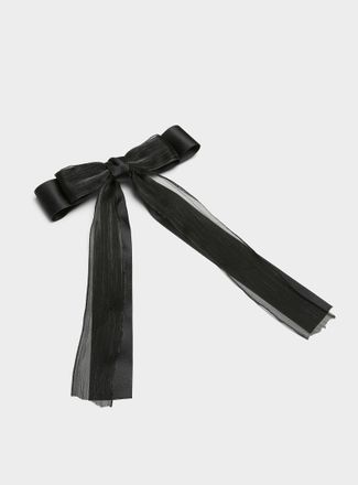 Simons Womens Large organza bow double-like barrette