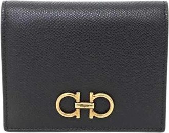 Ferragamo Pre-owned Leren Portemonnee - Dames - Vintage Accessoires - Zwart - ONE Size - Leer - Vintage