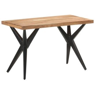 Berkfield Home Dining Table 120x60x76 cm Solid Acacia Wood in Brown | Size: 120 x 60 x 76 cm