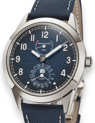 Patek Philippe Complications 41mm Hand Wind Blue Dial Mens Watch 5328G-001