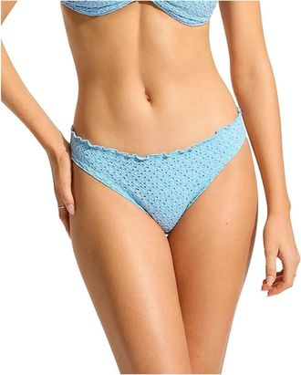 Seafolly Womens Seafolly Daydreamer Hipster Bikini Bottom Powder Blue Swimwear GBO1009