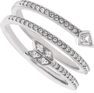 Swarovski Idyllia Mixed Cuts Motif Ring, Size 50