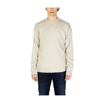 Calvin Klein Jeans Heren, Truien, Beige, Maat: 2XL Katoen