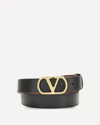 Valentino Garavani Cintura reversibile in pelle con Vlogo Signature Woman 80