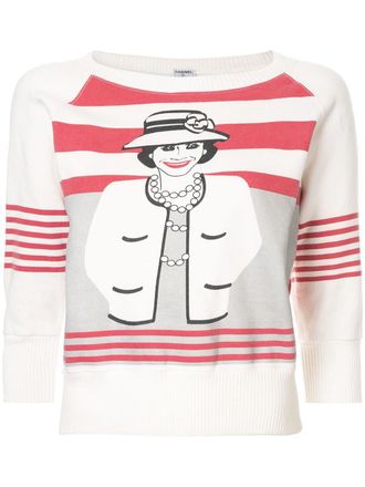 Chanel Felpa a righe 2001 - Bianco
