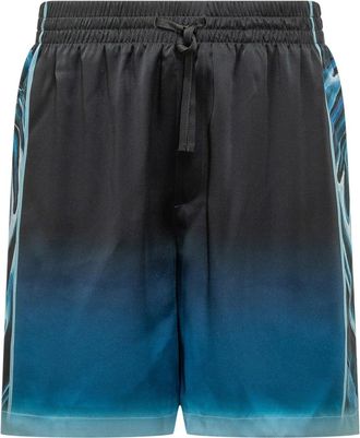 Casablanca Warped Logo Shorts - Heren - Strandmode - Blauw - L - Badmode