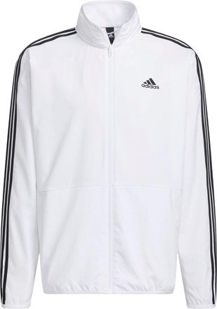 adidas 3 Stripes Regular Fit Light Woven Track Jacket Asia Sizing White Black IA9376