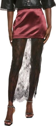 endless rose Satin Velvet Maxi Skirt