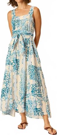 Natalie Martin Jasmine Maxi Dress In Coral Wave