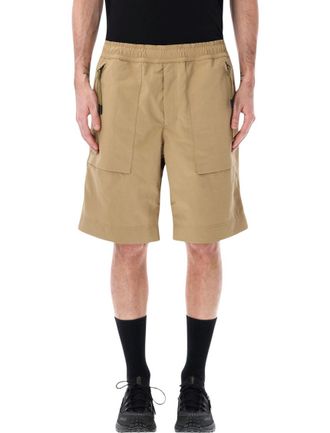 Moncler Beige Relaxed Solid Shorts