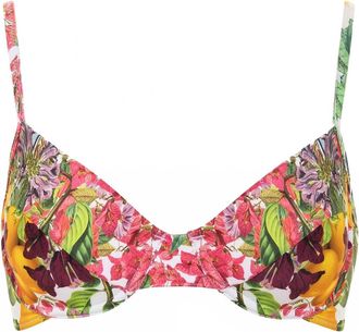 Carolina K Womens Cala Bikini Top In Floral Greek