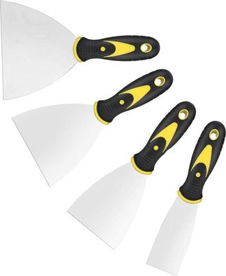 OEM [mai Usato]raschietto Per Carta Da Parati, 1,5, 3, 4, 5 Di Larghezza, Set Di Spatole, Spatola In Metallo, Attrezzi Per Pittura (confezione Da 4)