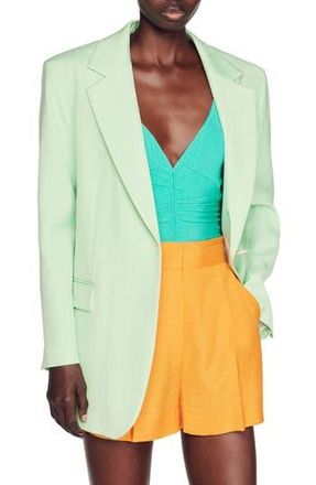 Sandro Harper One-Button Blazer in Vert Clair at Nordstrom Rack, Size 2 (Fits Like 4-6 Us) / 38 Eu