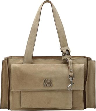 Miu Miu Bolsa de Hombro Utilitaire - Bags - Mujer - Beige - ONE SIZE
