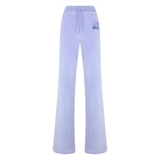 Moschino Flared Lightweight High Waist Trousers - female - Moschino - Wide Trousers - Purple - XS - Trousers