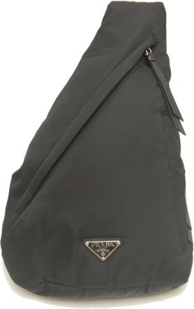 Prada Black Nero Nylon Shoulder Bag Sling Bag (Pre-Owned)
