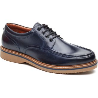 Base London Langdon Leather Mens Navy Boat Shoes - Size UK 10