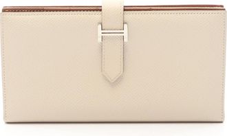 Herm&egrave;s Ivory Epsom Leather Long Wallet (Bi-Fold) (Pre-Owned)