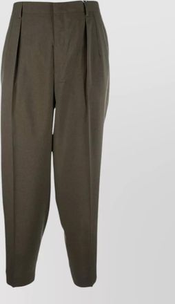 Cellar Door tailored trousers pleated front button detail
