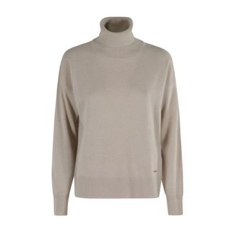 Woolrich Turtlenecks, female, Beige, Size: XS Beige Sweater Aw25 Cozy Elegance